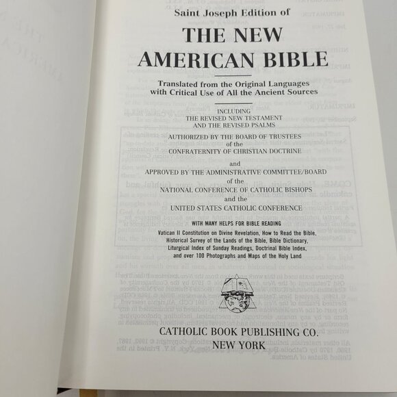 Saint Joseph Edition The New American Bible Catholic Book Publishing Co 1992 EUC - Picture 12 of 16